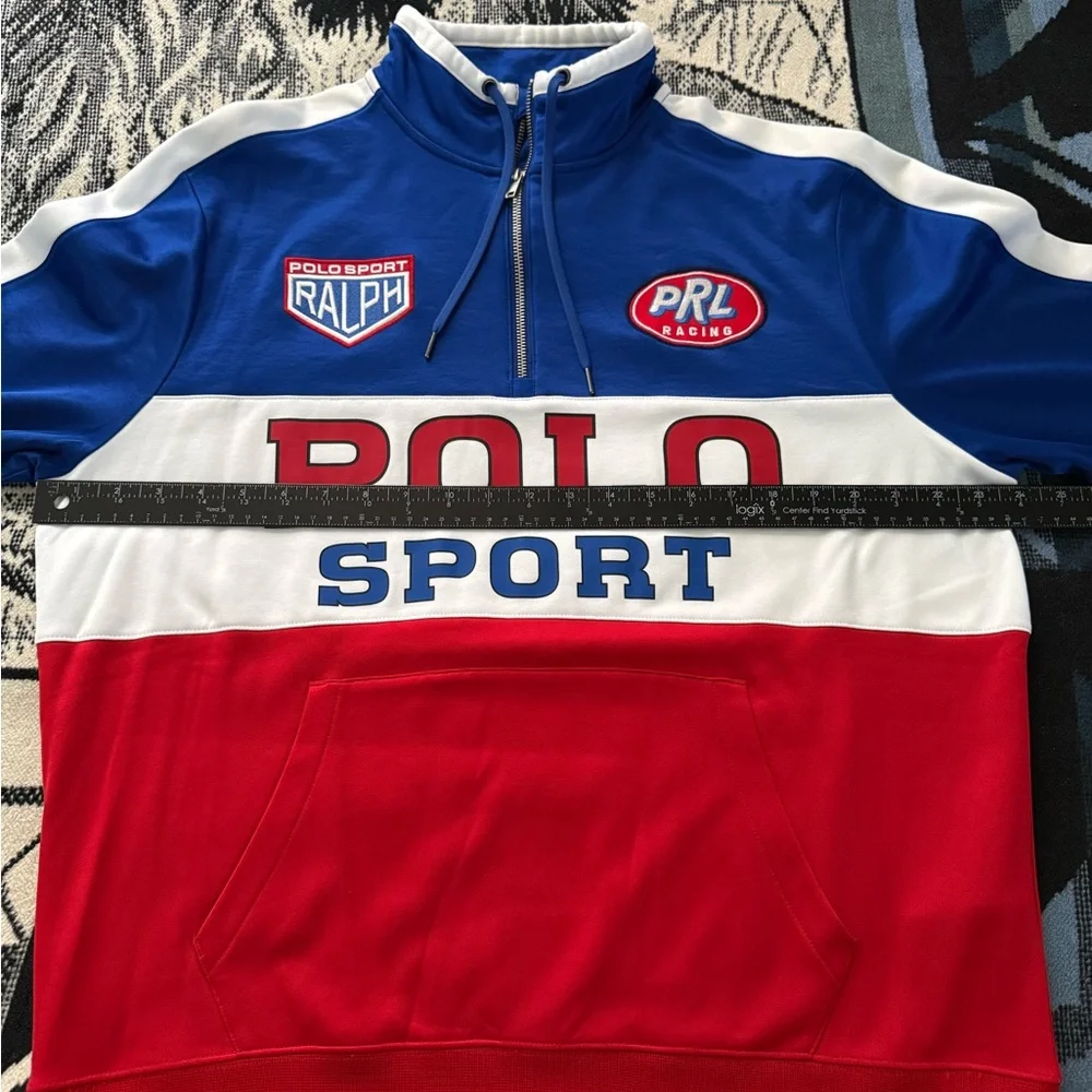 Polo Sport Ralph Lauren Racing Team Red/White/Blue Quarter-Zip Pullover Sweater